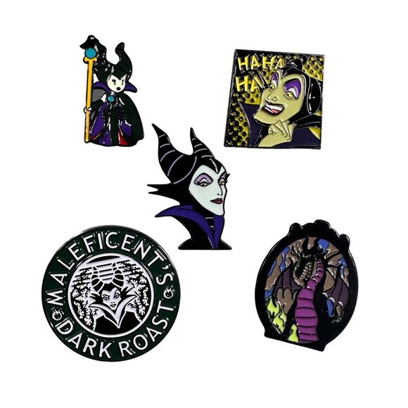 Maleficent Villain Aurora Lapel Pin Sleeping Beauty Accessories Brooch Badge Pin - Picture 1 of 10